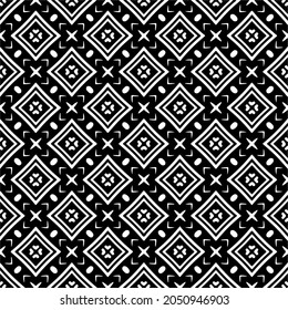Seamless vector pattern in geometric ornamental style. Black  pattern.