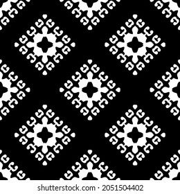 Seamless vector pattern in geometric ornamental style. Black  pattern.