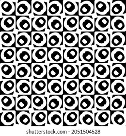 Patrón vectorial sin foco en estilo ornamental geométrico. Patrón negro.