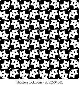 Seamless vector pattern in geometric ornamental style. Black  pattern.