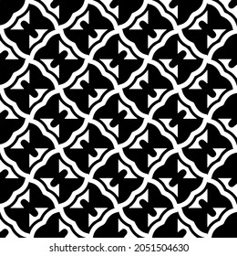 Seamless vector pattern in geometric ornamental style. Black  pattern.