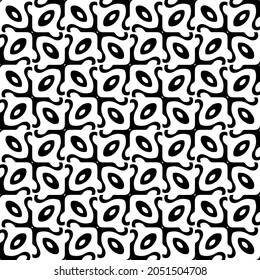 Seamless vector pattern in geometric ornamental style. Black  pattern.