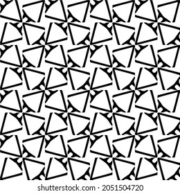 Seamless vector pattern in geometric ornamental style. Black  pattern.