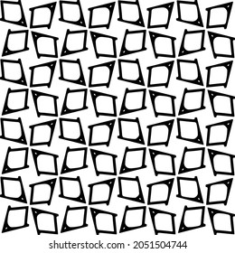 Seamless vector pattern in geometric ornamental style. Black  pattern.