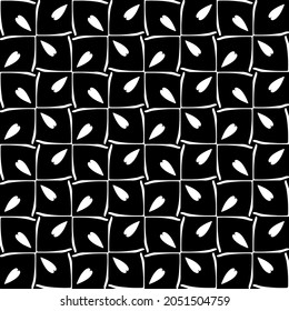 Seamless vector pattern in geometric ornamental style. Black  pattern.
