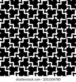 Seamless vector pattern in geometric ornamental style. Black  pattern.