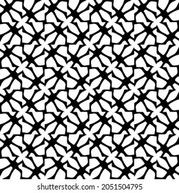 Patrón vectorial sin foco en estilo ornamental geométrico. Patrón negro.