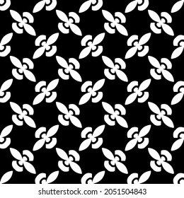 Seamless vector pattern in geometric ornamental style. Black  pattern.