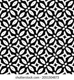 Seamless vector pattern in geometric ornamental style. Black  pattern.