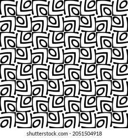 Seamless vector pattern in geometric ornamental style. Black  pattern.