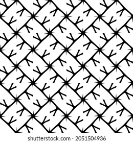 Seamless vector pattern in geometric ornamental style. Black  pattern.