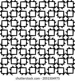 Seamless vector pattern in geometric ornamental style. Black  pattern.