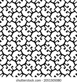 Nahtlose Vektormuster im geometrischen Zierstil. Schwarzes Muster.