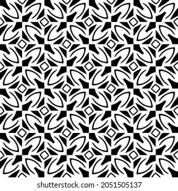 Patrón vectorial sin foco en estilo ornamental geométrico. Patrón negro.