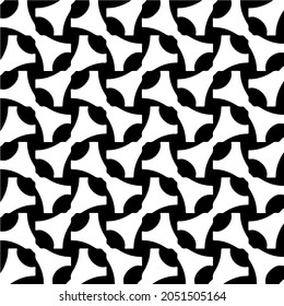 Seamless vector pattern in geometric ornamental style. Black  pattern.