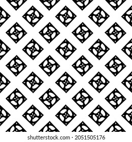 Seamless vector pattern in geometric ornamental style. Black  pattern.