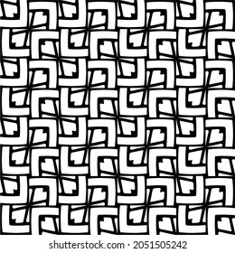 Seamless vector pattern in geometric ornamental style. Black  pattern.