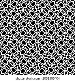Seamless vector pattern in geometric ornamental style. Black  pattern.