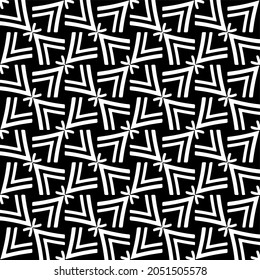 Seamless vector pattern in geometric ornamental style. Black  pattern.