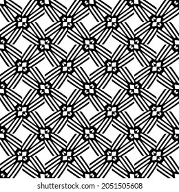 Patrón vectorial sin foco en estilo ornamental geométrico. Patrón negro.