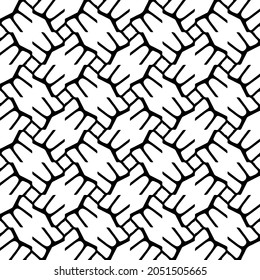 Patrón vectorial sin foco en estilo ornamental geométrico. Patrón negro.