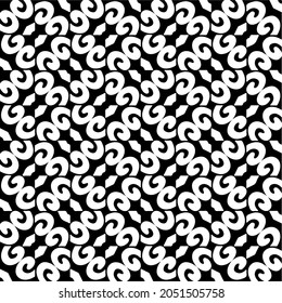 Patrón vectorial sin foco en estilo ornamental geométrico. Patrón negro.