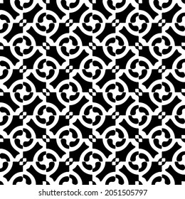 Seamless vector pattern in geometric ornamental style. Black  pattern.