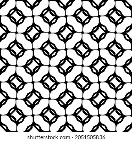 Nahtlose Vektormuster im geometrischen Zierstil. Schwarzes Muster.