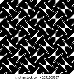 Patrón vectorial sin foco en estilo ornamental geométrico. Patrón negro.