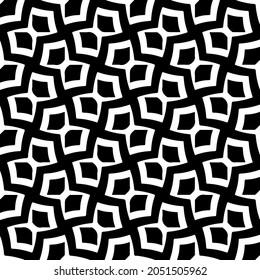 Seamless vector pattern in geometric ornamental style. Black  pattern.