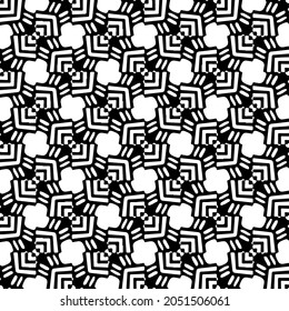 Seamless vector pattern in geometric ornamental style. Black  pattern.