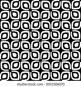 Seamless vector pattern in geometric ornamental style. Black  pattern.