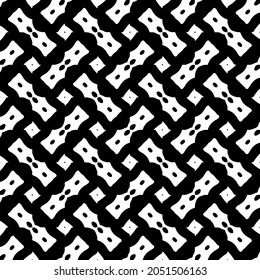 Patrón vectorial sin foco en estilo ornamental geométrico. Patrón negro.