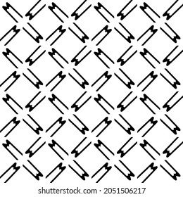 Seamless vector pattern in geometric ornamental style. Black  pattern.