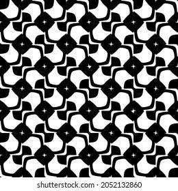 Seamless vector pattern in geometric ornamental style. Black  pattern.
