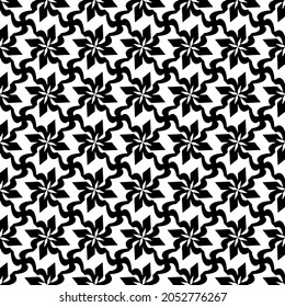Seamless vector pattern in geometric ornamental style. Black  pattern.