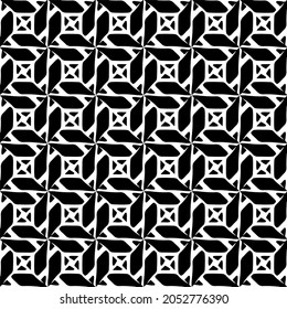 Seamless vector pattern in geometric ornamental style. Black  pattern.