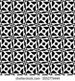 Seamless vector pattern in geometric ornamental style. Black  pattern.