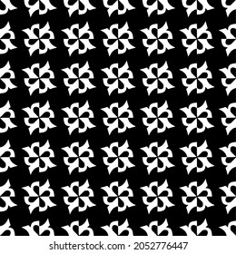 Seamless vector pattern in geometric ornamental style. Black  pattern.