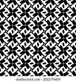 Nahtlose Vektormuster im geometrischen Zierstil. Schwarzes Muster.