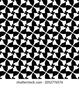 Patrón vectorial sin foco en estilo ornamental geométrico. Patrón negro.