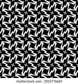 Seamless vector pattern in geometric ornamental style. Black  pattern.