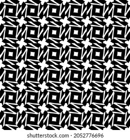 Patrón vectorial sin foco en estilo ornamental geométrico. Patrón negro.