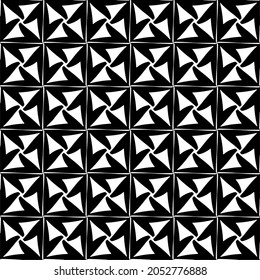 Seamless vector pattern in geometric ornamental style. Black  pattern.
