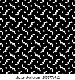Seamless vector pattern in geometric ornamental style. Black  pattern.