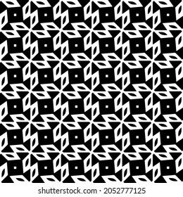 Seamless vector pattern in geometric ornamental style. Black  pattern.