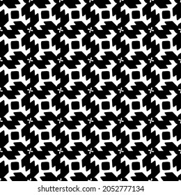 Patrón vectorial sin foco en estilo ornamental geométrico. Patrón negro.
