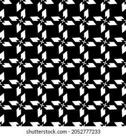 Seamless vector pattern in geometric ornamental style. Black  pattern.