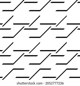 Seamless vector pattern in geometric ornamental style. Black  pattern.