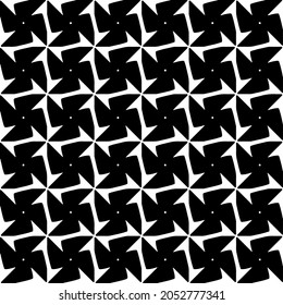 Seamless vector pattern in geometric ornamental style. Black  pattern.